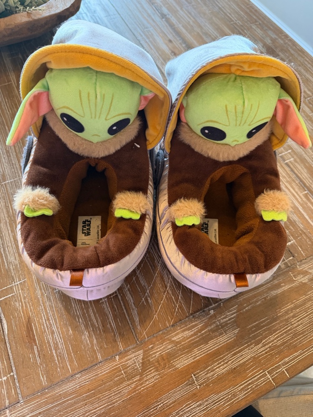 GAP Baby Yoda Plush Slipper Pajamas in Green, Brown, Pink